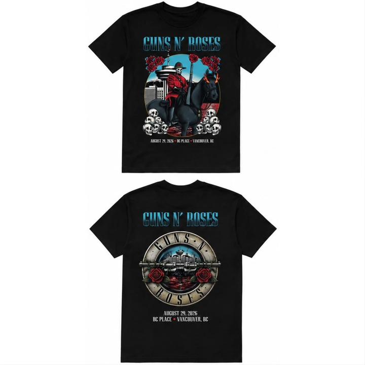 Guns N' Roses BC Place Vancouver 2026 Tour T-Shirt_002