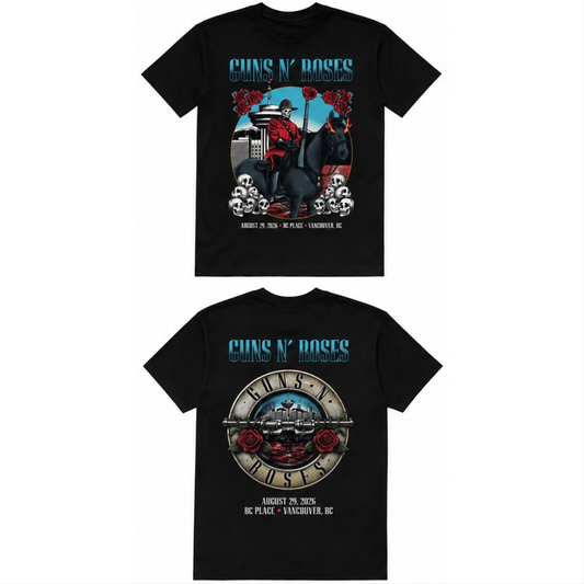 Guns N' Roses BC Place Vancouver 2026 Tour T-Shirt_002