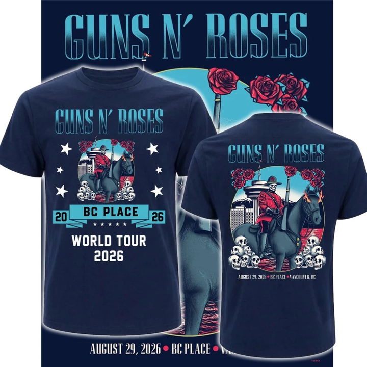 Guns N' Roses BC Place Vancouver 2026 Tour T-Shirt_003
