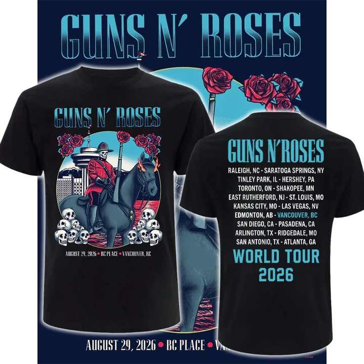 Guns N' Roses BC Place Vancouver 2026 Tour T-Shirt_004
