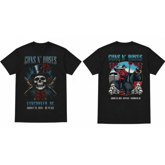 Guns N' Roses BC Place Vancouver 2026 Tour T-Shirt_008