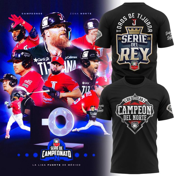 Playera Negra Toros De Tijuana Campeonato Zona Norte 2026