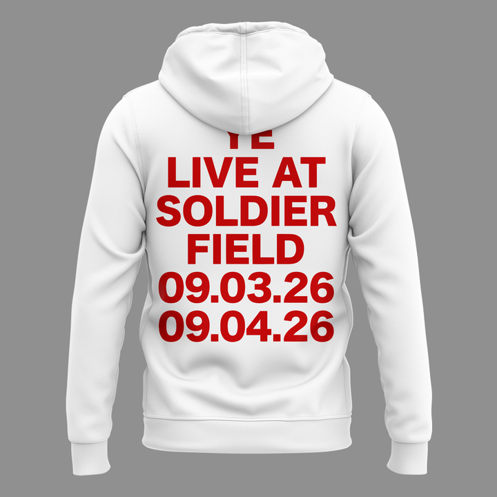 YE LIVE AT SOLDIER FIELD HOODIE (BLACK)-2026 Ye Live Concert Tour
