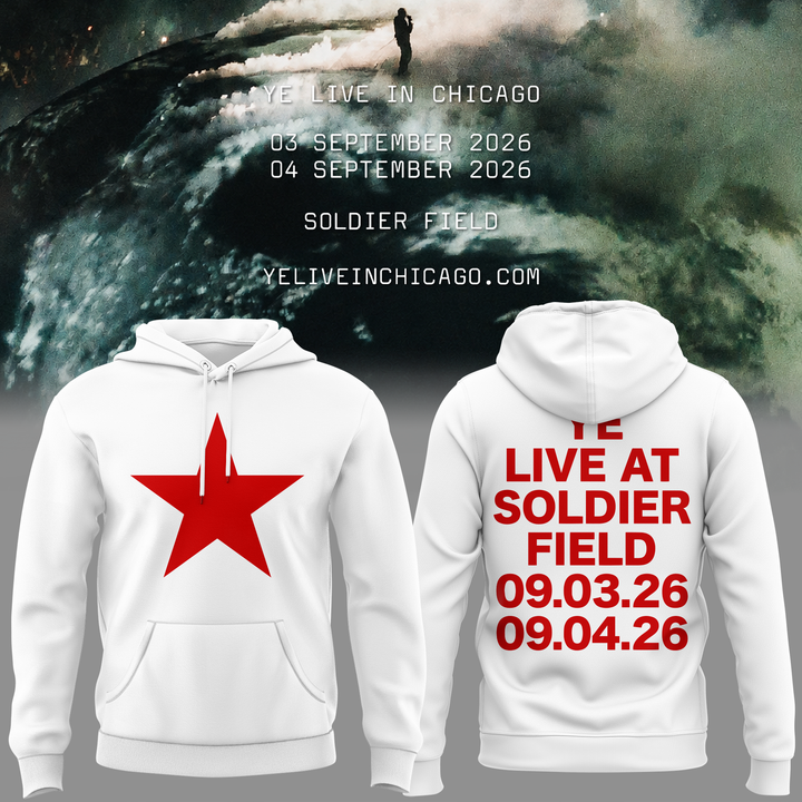 YE LIVE AT SOLDIER FIELD HOODIE (BLACK)-2026 Ye Live Concert Tour