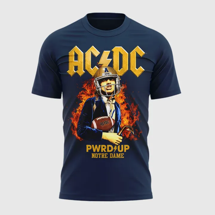 Limited Edition Navy Shirt AC/DC Live From Notre Dame Stadium - Power Up Tour 2026 T-Shirt