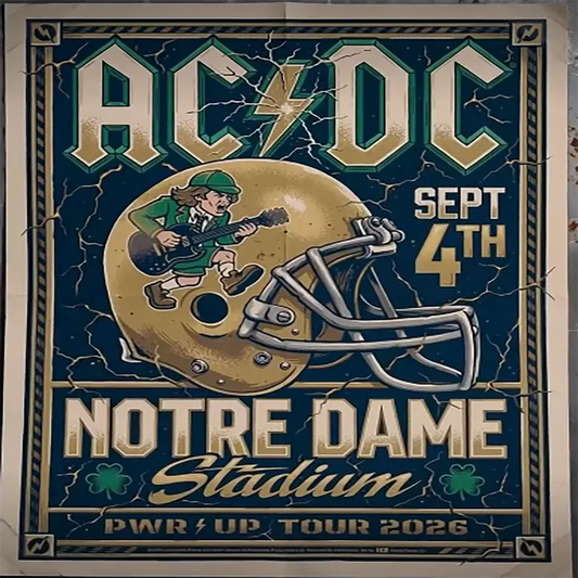 Poster AC/DC Live From Notre Dame Stadium - Power Up Tour 2026 Poster