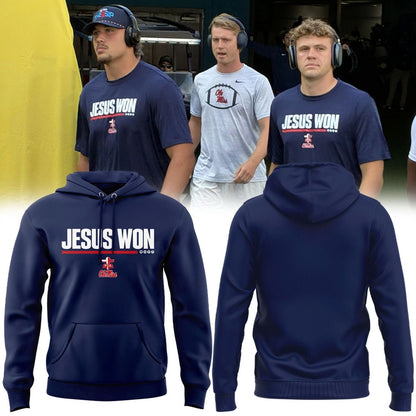 Special 2026 Jesus Won Ole Miss Football Hoodie