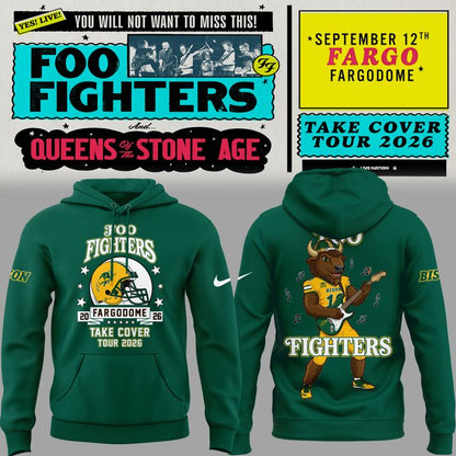 02.46. Special Foo Fighters x NDSU Football - Take Cover Tour 2026 Hoodie