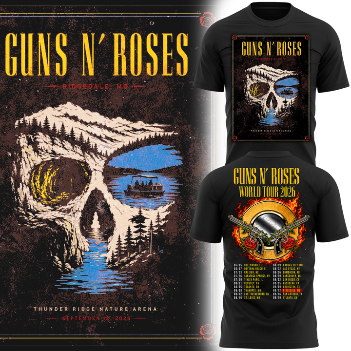 Guns N’ Roses Ridgedale MO 2026 Tour Limited Edition T-Shirt_rd