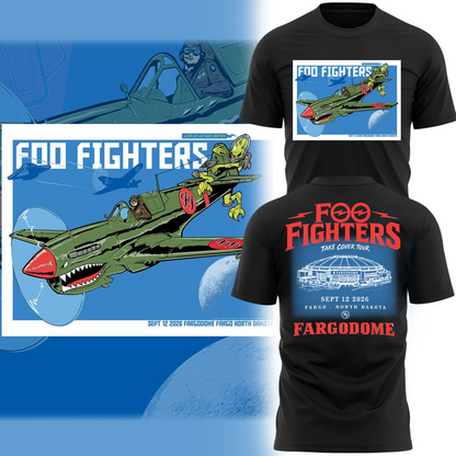 Foo Fighters Take Cover FargoDome 2026 Limited Edition Tshirt