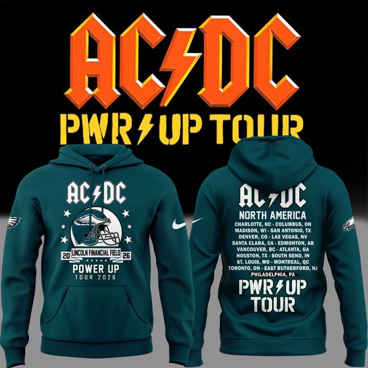 AC/DC x Philadelphia Eagles - POWER UP TOUR 2026 Hoodie
