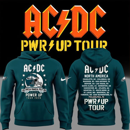 AC/DC x Philadelphia Eagles - POWER UP TOUR 2026 Hoodie
