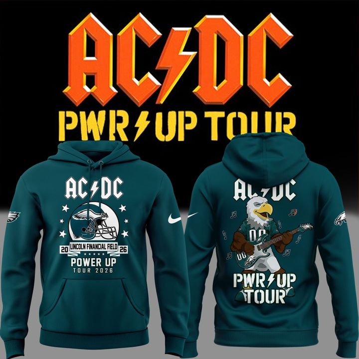 AC/DC x Philadelphia Eagles - POWER UP TOUR 2026 Hoodie