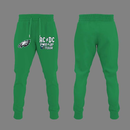 Green Shirt AC/DC x Philadelphia Eagles - POWER UP TOUR 2026 T-Shirt