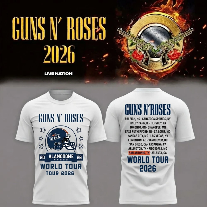 Guns N’ Roses x Alamodome San Antonio 2026 Tour Limited Edition Tshirt