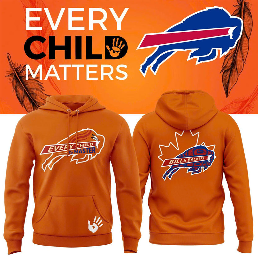 (Adult & Kid) Buffalo Bills x Canada Orange Shirt Day 2026 Pullover Hoodie