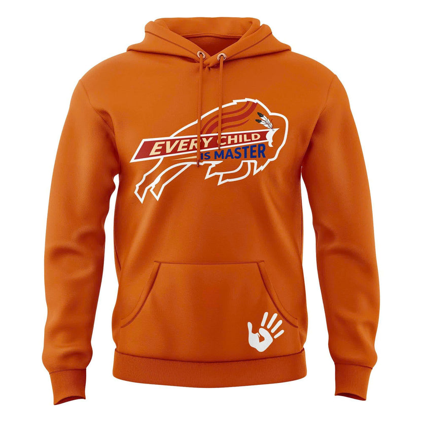 (Adult & Kid) Buffalo Bills x Canada Orange Shirt Day 2026 Pullover Hoodie
