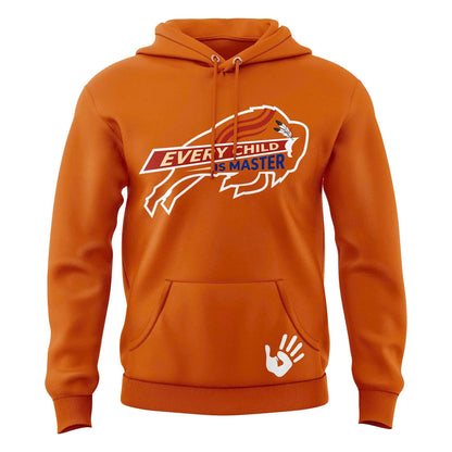 (Adult & Kid) Buffalo Bills x Canada Orange Shirt Day 2026 Pullover Hoodie