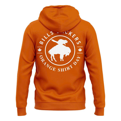 (Adult & Kid) Buffalo Bills x Canada Orange Shirt Day 2026 "Every Child is Master" Pullover Hoodie