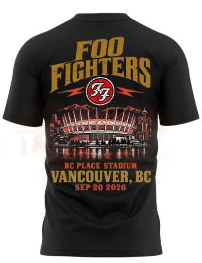Foo Fighters BC Place Vancouver 2026 Tour Limited Edition T-Shirt