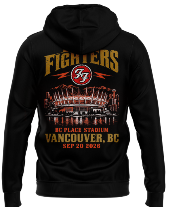 Foo Fighters BC Place Vancouver 2026 Tour Limited Edition hoodie