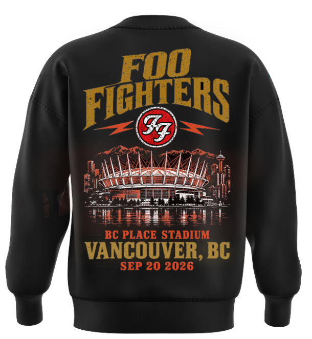 Foo Fighters BC Place Vancouver 2026 Tour Limited Edition sweater