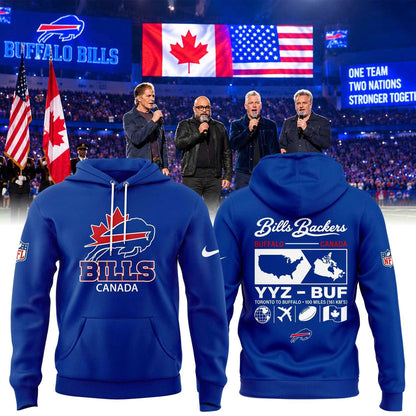 Unisex Blue Buffalo Bills Canada "Bills Backers" Special Pullover Hoodie