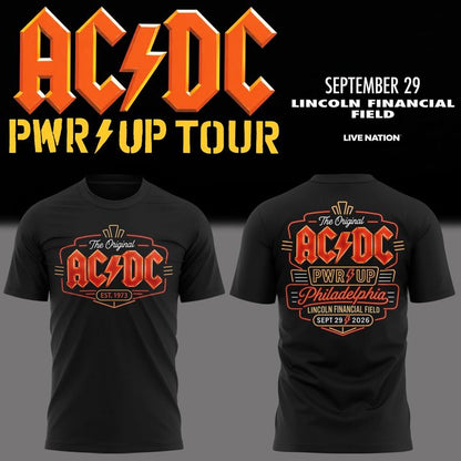 AC/DC - Exclusive Philadelphia Event Shirt - POWER UP TOUR 2026 T-Shirt