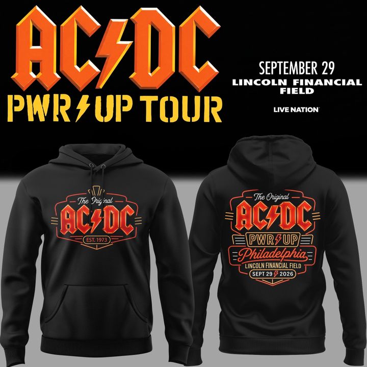 Hoodie AC/DC - Exclusive Philadelphia Event Shirt - POWER UP TOUR 2026 Hoodie