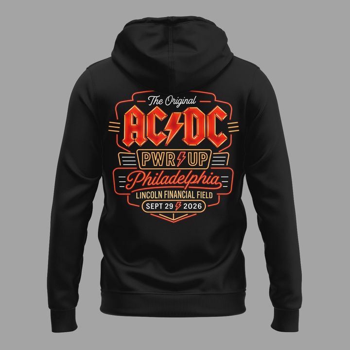 Hoodie AC/DC - Exclusive Philadelphia Event Shirt - POWER UP TOUR 2026 Hoodie
