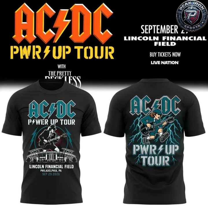 AC/DC - Exclusive Philadelphia Event Shirt - POWER UP TOUR 2026 T-Shirt