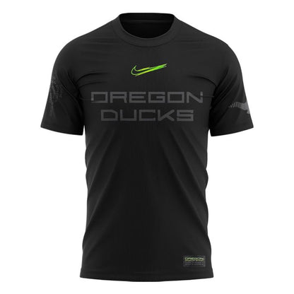 Men's Nike Oregon Ducks Football Origin of Speed Air T-Shirt – Black
