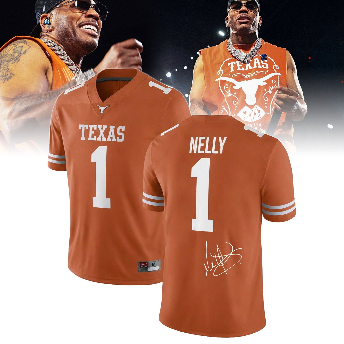 Nelly × Longhorns × Austin Gamblers ’26 Jersey