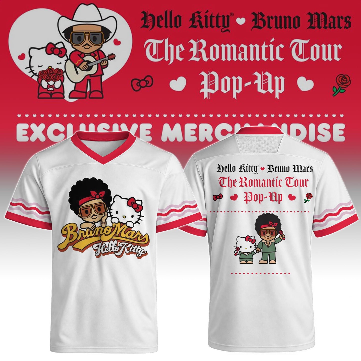 Hello Kitty ❤️ Bruno Mars The Romantic Tour 2026 Jersey