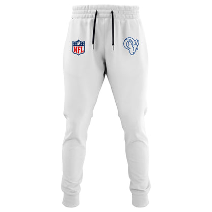LAR Rams Classic Sol White Sweatshirt