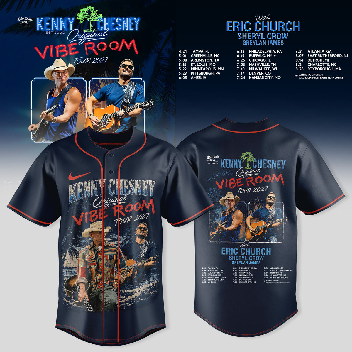 KENNY CHESNEY VIBE ROOM TOUR JERSEY