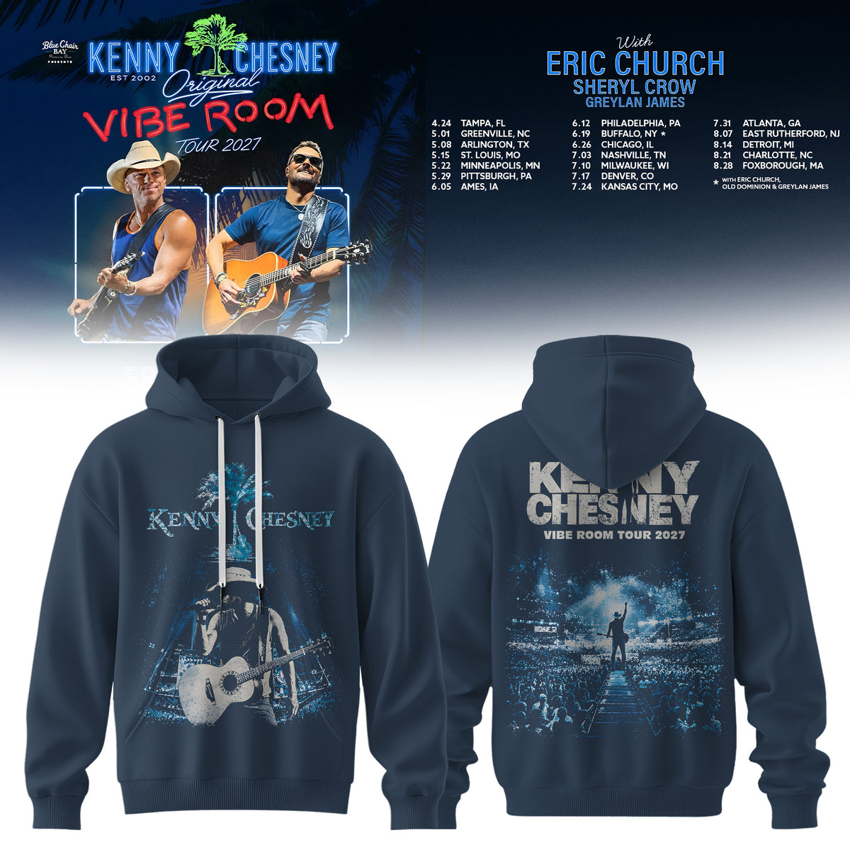 KENNY CHESNEY VIBE ROOM TOUR HOODIE