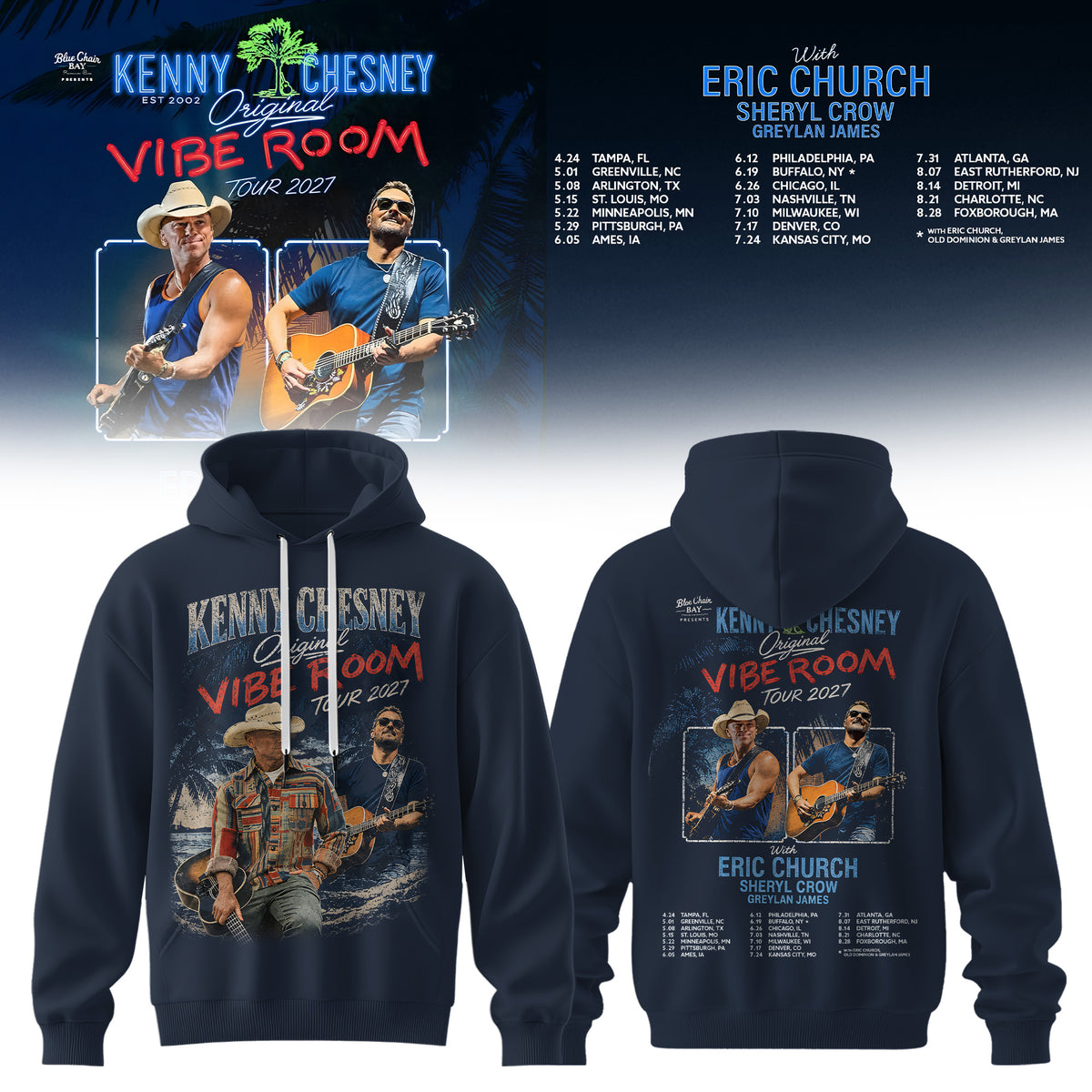 KENNY CHESNEY VIBE ROOM TOUR HOODIE