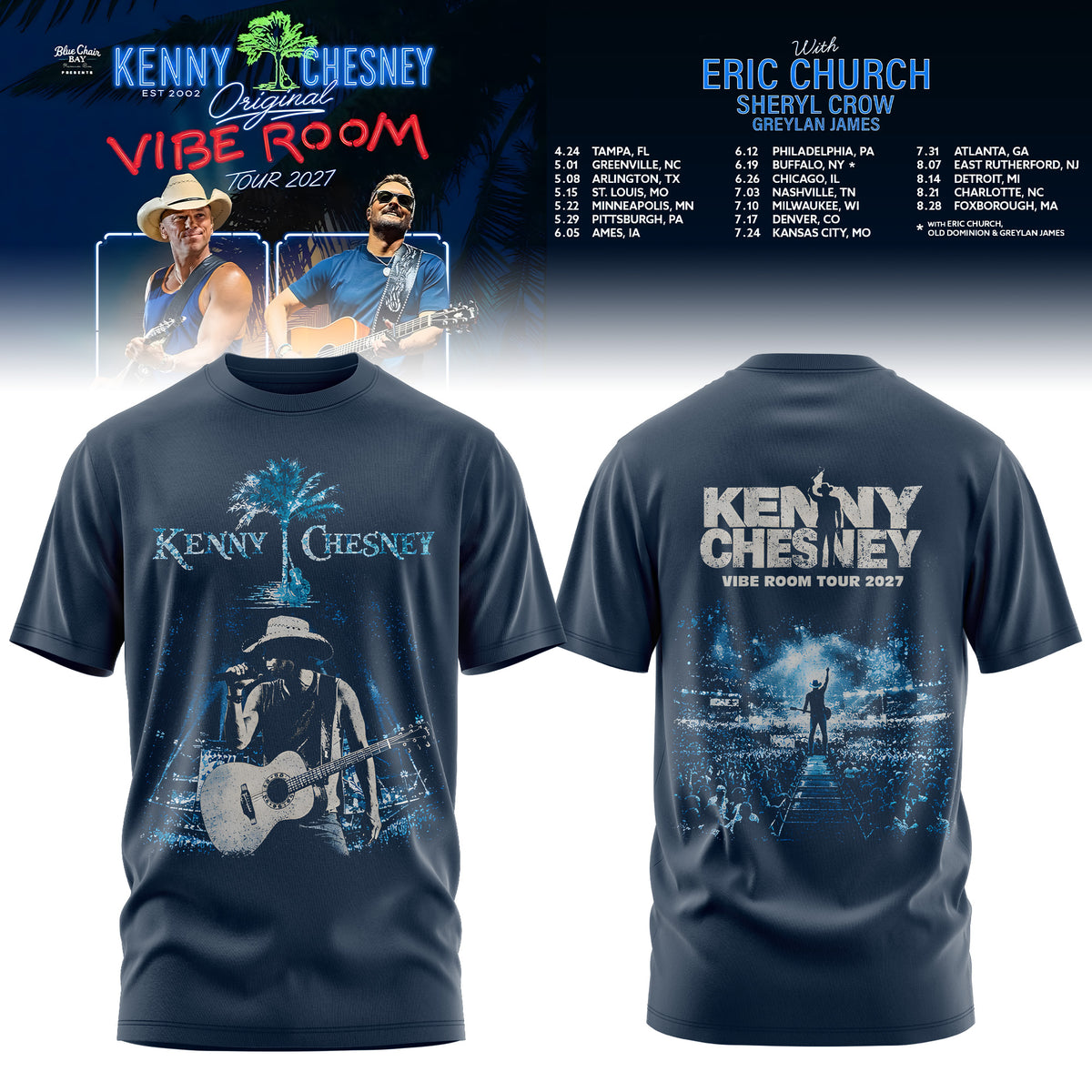 KENNY CHESNEY VIBE ROOM TOUR TEE
