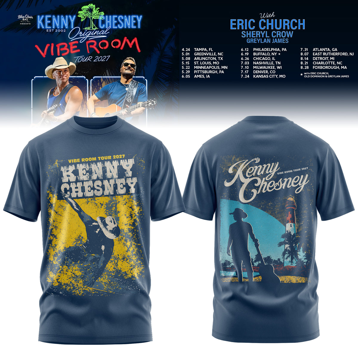 KENNY CHESNEY VIBE ROOM TOUR TEE