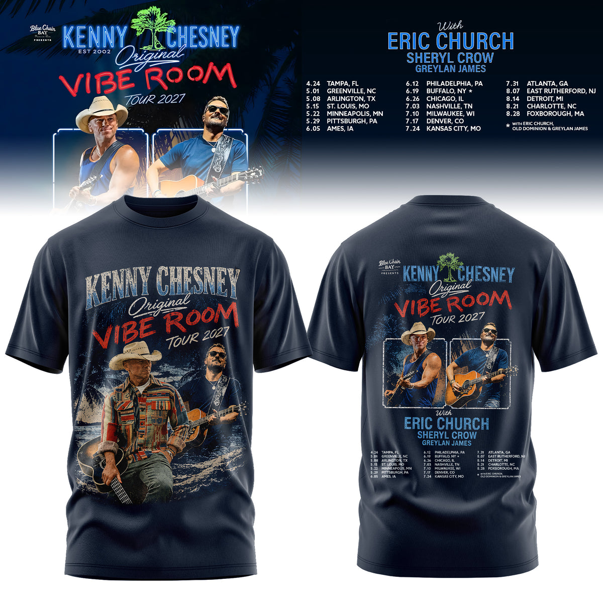 KENNY CHESNEY VIBE ROOM TOUR TEE