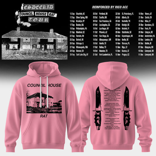 Council House Rat Tour Vintage Graphic Hoodie