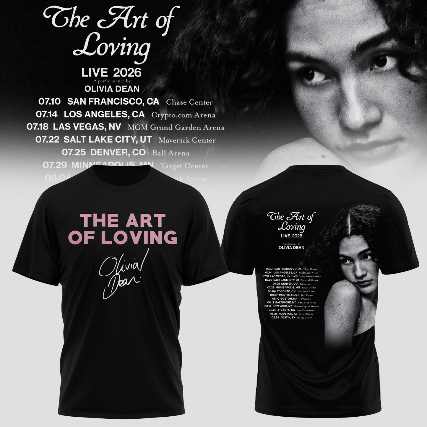 OLIVIA DEAN “THE ART OF LOVING” TSHIRT COLLECTION IS HERE