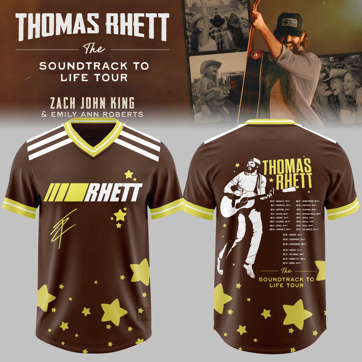 _Thomas Rhett The Soundtrack To Life Tour 2026 Football Jersey V1