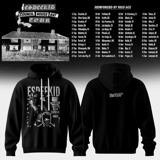 Council House Rat Tour Vintage Graphic Hoodie