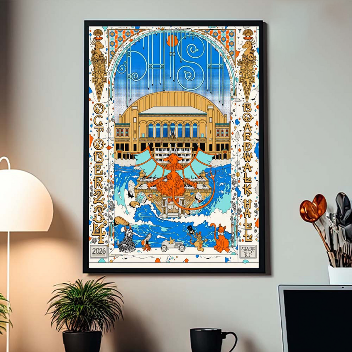 Phish Dry Goods Atlantic City NJ 2026 Limited Edition Poster Live At Boardwalk Hall On October 2 3 4 2026
