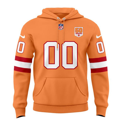 Men's Creamsicle Tampa Bay Buccaneers 50th Season Essential Hoodie I