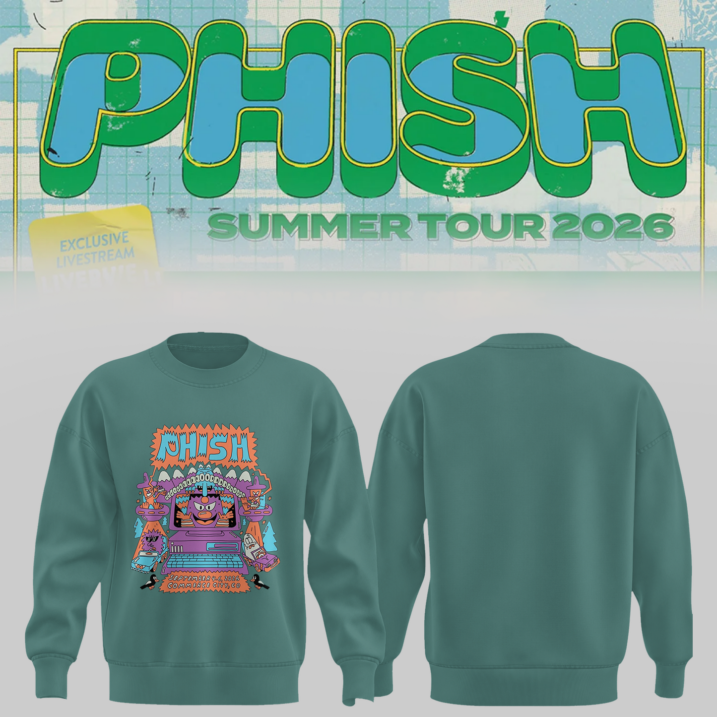 Phish Commerce City CO 2026 Event Tee On Sept 4 5 6 2026 Sweatshirt