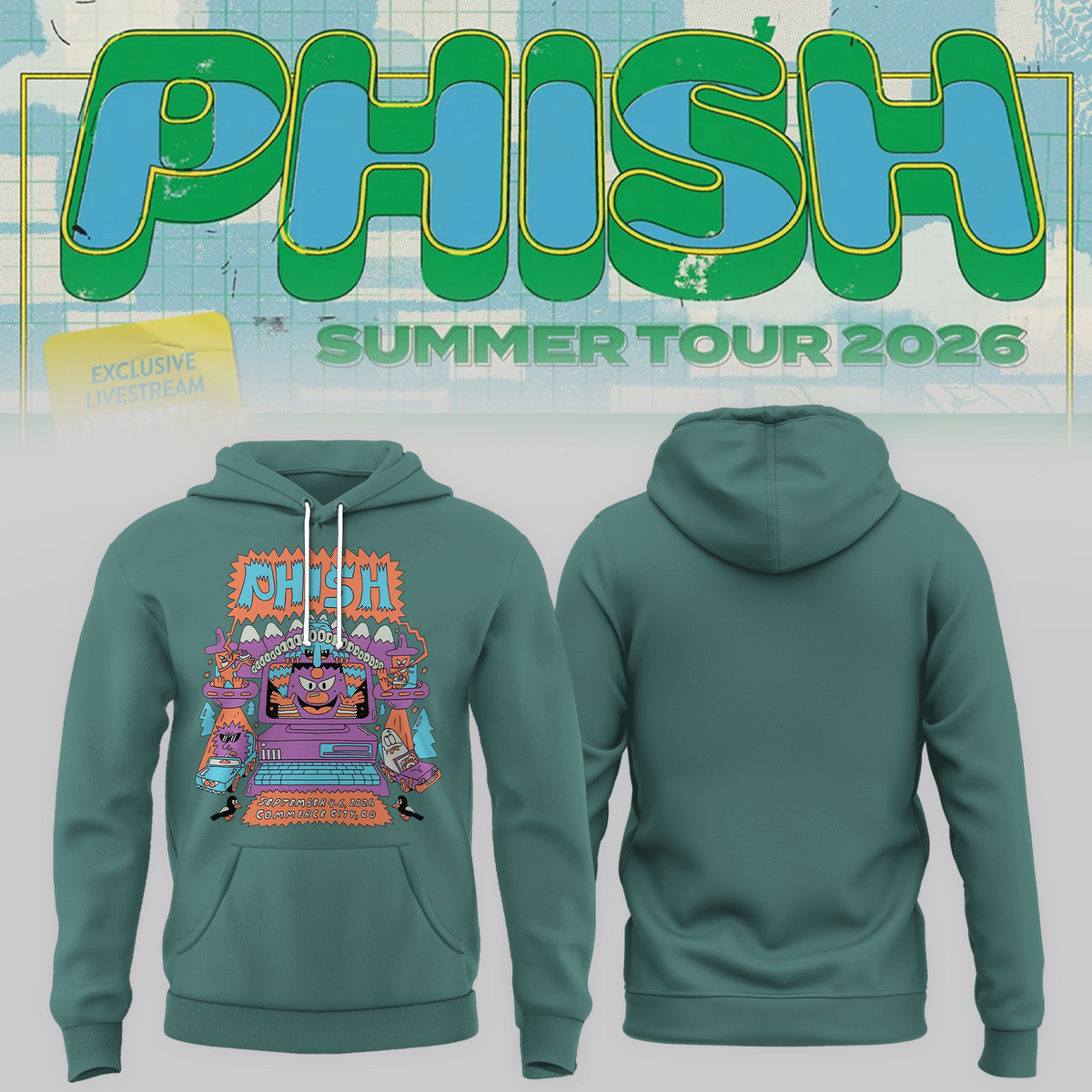 Phish Commerce City CO 2026 Event Tee On Sept 4 5 6 2026 Hoodie