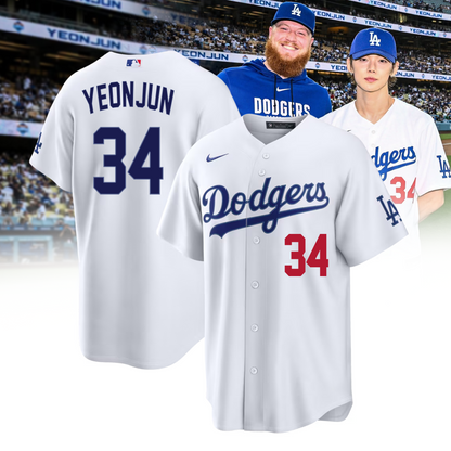Limited Edition Dodgers x YEONJUN Baseball Jersey